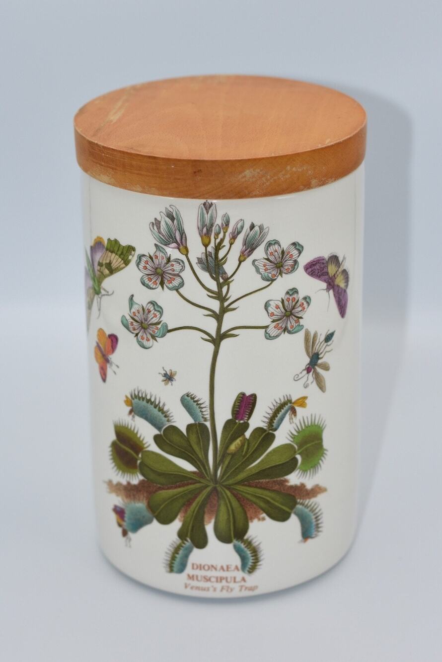 PORTMEIRION Venus's Fly Trap 8" Storage Jar & Lid Canister Botanic Garden